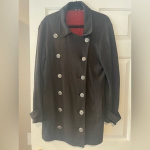 Black Nic + Zoë Black Double Button Ponte Fall Jacket Size XL in good condition